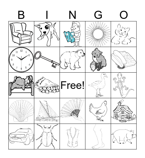 Rhyme Time Bingo Card