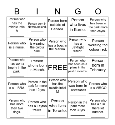 Meet and Greet Bingo!! Bingo Card