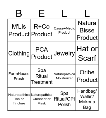 Bell Tower Spa Bingo  Bingo Card