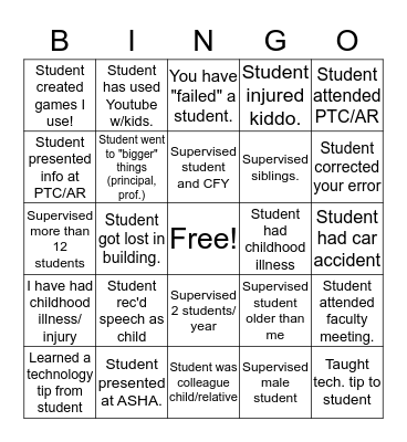 Ice Breaker Bingo Card