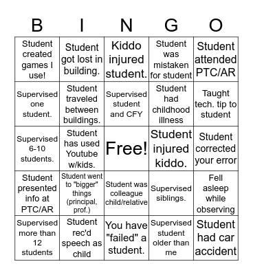 Ice Breaker Bingo Card