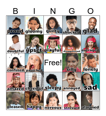 Feelings Bingo Card