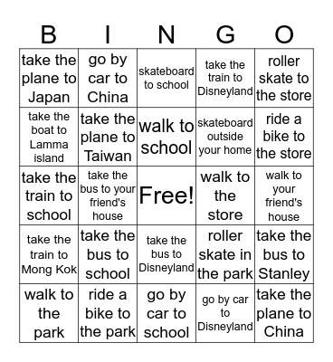 Do you ___? Bingo Card