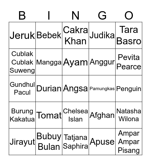 180220 Bingo Card