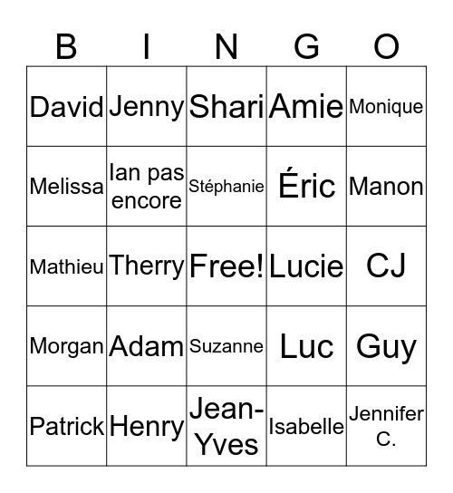 ESMB Bingo Card