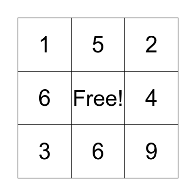 Division Bingo  Bingo Card