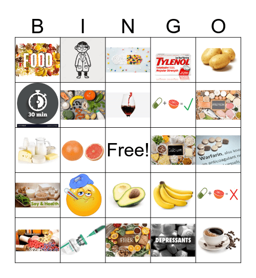 Food: Friend or Foe?  Bingo Card