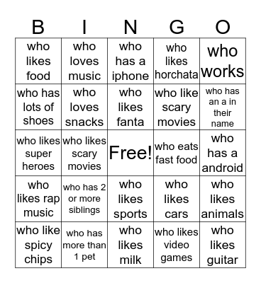 Confident Bingo Card