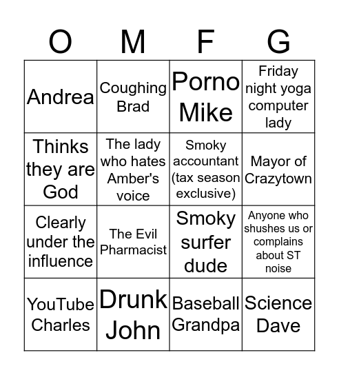 Patreon Bingo Card