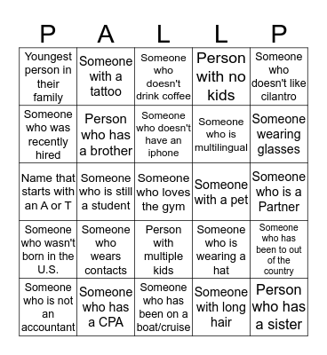 Family Picnic Bingo Card Bingo Card