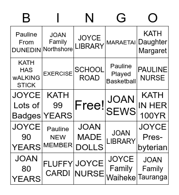 BIRTHDAY BINGO Card