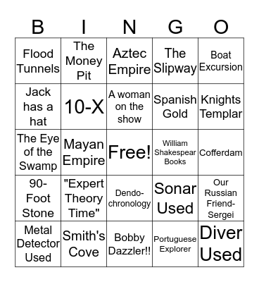 OAK ISLAND BINGO Card