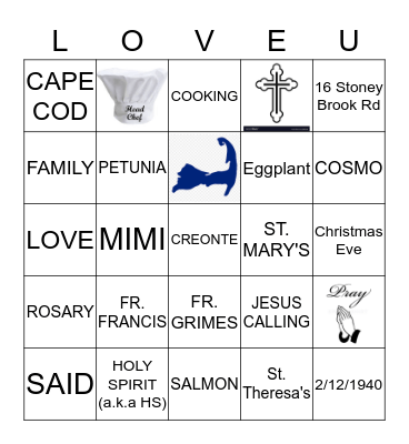 Happy 80th Birthday Mimi!! Bingo Card