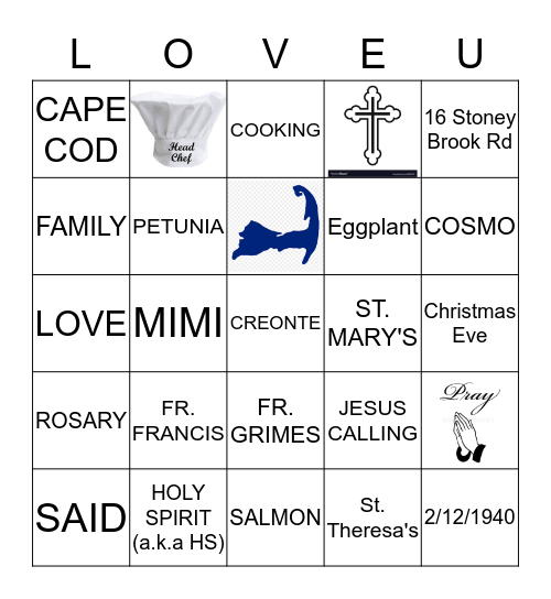 Happy 80th Birthday Mimi!! Bingo Card