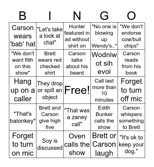Mormon talk bingo Card