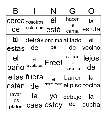 Cap. 5 Review Bingo Card