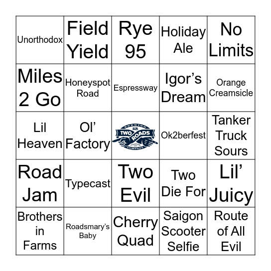 Two Roads Bingo! Bingo Card
