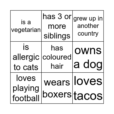 Bingo Card