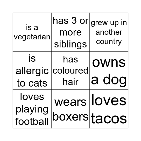 Bingo Card