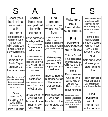 SalesMaster BINGO Card