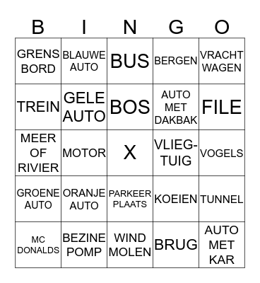 SNELWEG BINGO Card
