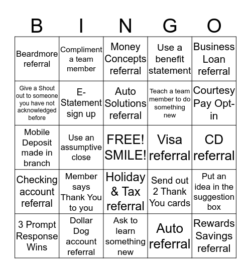 Rivermark Bingo - Teller Bingo Card