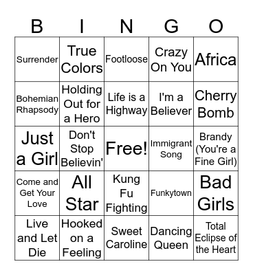 Recycled Bingo Card