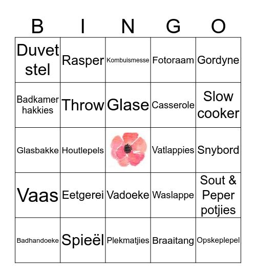 ♥Amadea se Kombuistee ♥ Bingo Card