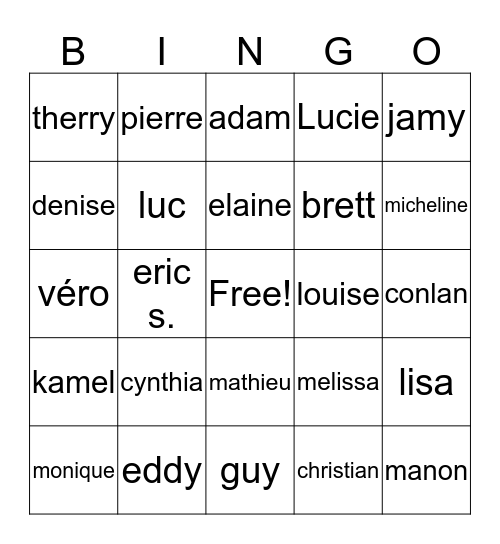 ESMB Bingo Card