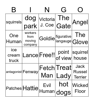 Fenway and Hattie  Bingo Card