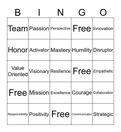 Baessler BINGO Card