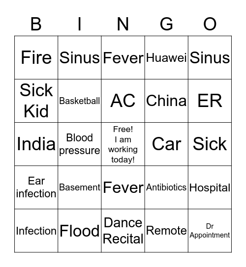 Brian - MIA  Bingo Card