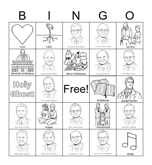 Prophets and Revelation BINGO Card