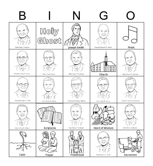 Prophets and Revelation BINGO Card