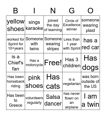 In Her Shoes February 2020 Bingo Card
