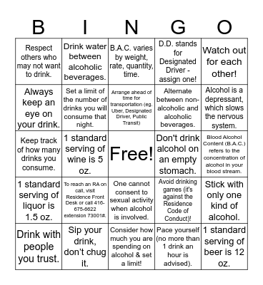 Fall Fun Bingo Card