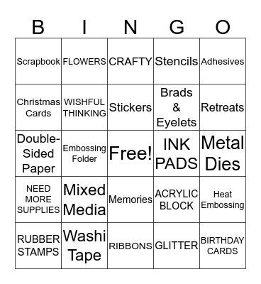 Wishful Thinking's Retreat Bingo Card