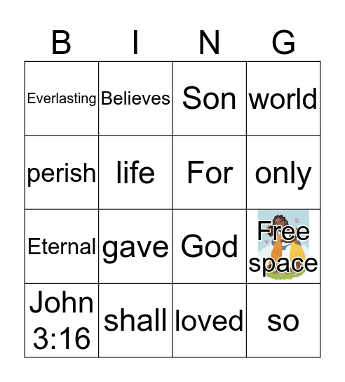 God's Love  Bingo Card