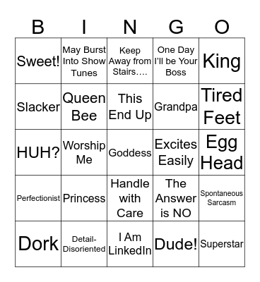 30th Annual SNA Conference Blackout Bingo Card