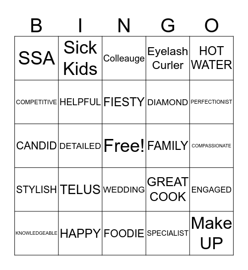 ORNAK's BINGO Card