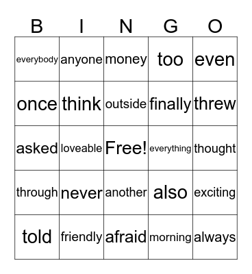 Bryden's Bingo Card Bingo Card