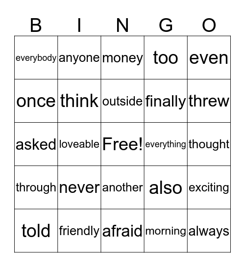 Bryden's Bingo Card Bingo Card