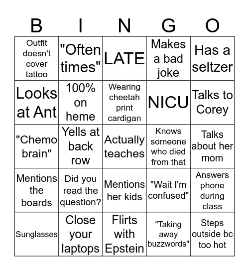 BINGO Card