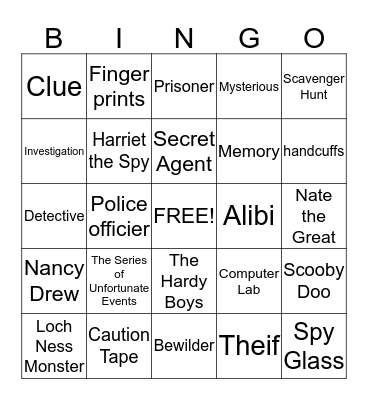 Mystery Bingo Card