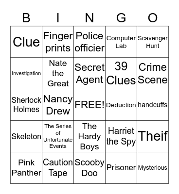 Mystery Bingo Card