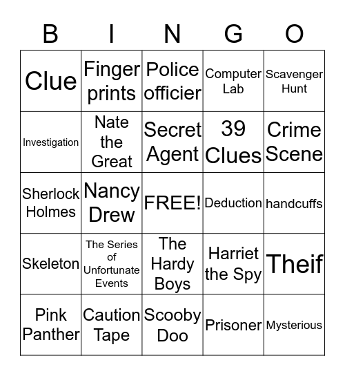 Mystery Bingo Card