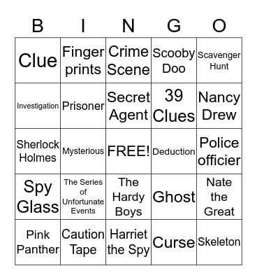 Mystery Bingo Card