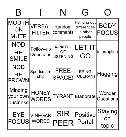 LET'S REVIEW! Bingo Card