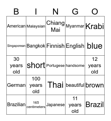 About  Bingo Card