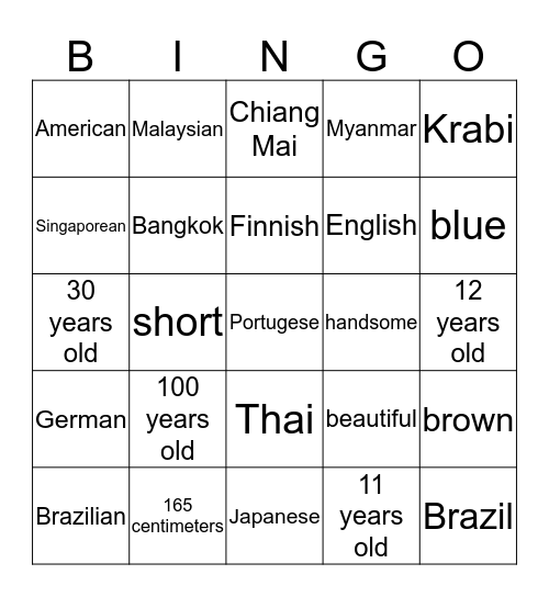 About  Bingo Card